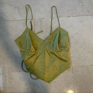 Crop Top, Size S, Chartreuse